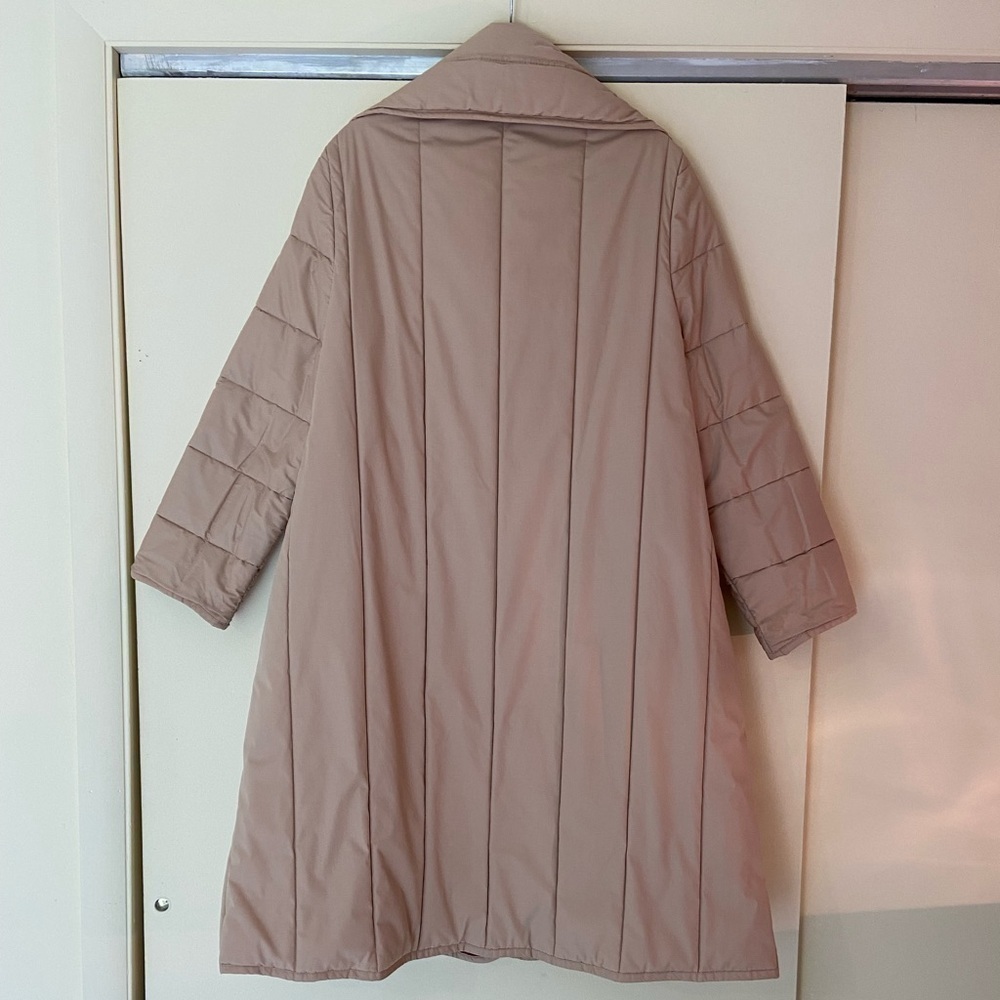 Vintage Etienne Aigner Reversible Puffer Coat Burgundy Tan Size 8 - Picture 3 of 10